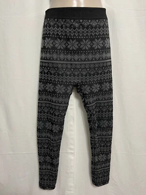 Leggings Lane Bryant negros y grises copo de nieve nórdico talla C/D Foto 1 de 4