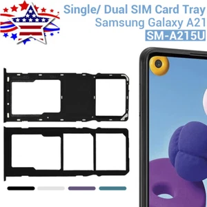 Single/ Dual SIM Card Tray Micro SD Card Holder For Samsung Galaxy A21 SM-A215U - Photo 1 sur 11