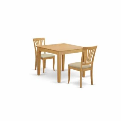 OXAV3-OAK-C 3 Pc Kitchen Table set - Dining Table for small spaces and 2... - Image 1 of 4