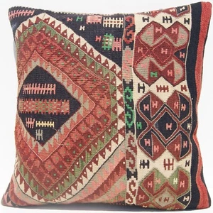 24"X24" minimalit Kurdish Herkhi kilim pillow covers handmade kelim area rugs - Picture 1 of 3