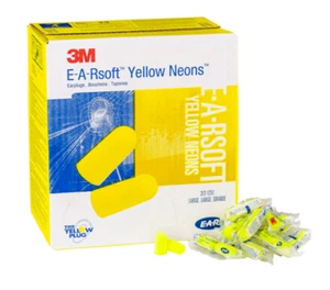 3M E-A-Rsoft Shooting Ear Plugs Noise Reduction NRR 33dB Foam Sleep Aids 200 PR - Picture 1 of 2