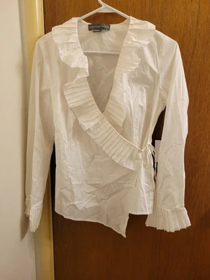 Josephine Chaus Womens Size 4 Tie Wrap Blouse Brand New Nwt With Imperfections  - Image 1 of 4