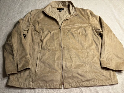 Norton McNaughton Jacket Womens Size 22W Brown Full Zip Faux Suede - Image 1 of 4