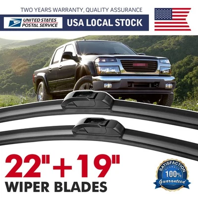 Juego de limpiaparabrisas delantero de 22"+19" OEM para Chevrolet Colorado 2004-09 Foto 1 de 4