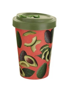 PUCKATOR AVACADO REUSABLE SCREW TOP ECO FRIENDLY BAMBOO COMPOSITE TRAVEL MUG - Picture 1 of 1
