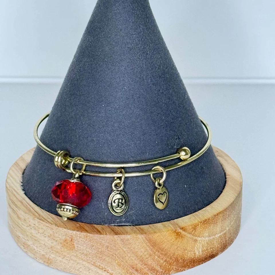 Brazalete Brazalete Brighton Dije Cristal Rojo Tono Dorado Foto 1 de 4