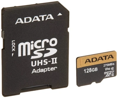 ADATA Premier ONE V90 128GB MicroSDXC Speicherkarte, schwarz - Bild 1 von 4