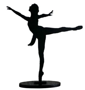 Arte de Silueta: Bailarina de Ballet ~ Standing ~ aprox 20 cm de alto - Imagen 1 de 1