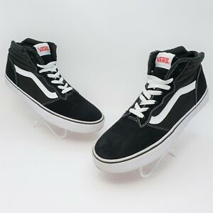 Vans Mens Ward Black/White Suede Canvas Hi Top Skate Shoes Size US 11 721454
