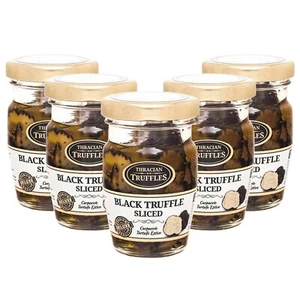 Black truffle slices Carpaccio Tartufo Preserved Extra virgin Olive Oil 5 x 60g - Picture 1 of 11