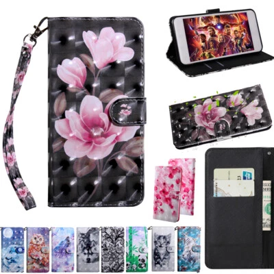 Leather Book Cover Flip Card Wallet Case For Samsung S20 Ultra S20+ S10 S9 S8 S7 - Image 1 of 4
