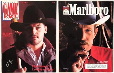 GAME FACE/CLEVELAND INDIANS 1991 SCORECARD MAGAZINE-CHRIS JAMES COWBOY AT HEART - Image 1 of 4