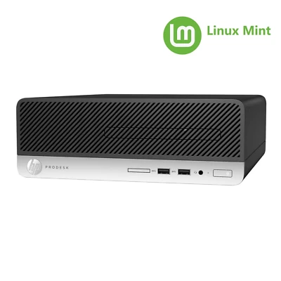Cheap Fast i5 7th Gen Linux Mint Desktop HP ProDesk 400 G4 16GB RAM 240GB SSD - Image 1 of 4
