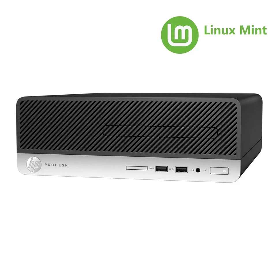 Cheap Fast i5 7th Gen Linux Mint Desktop HP ProDesk 400 G4 16GB RAM 240GB SSD - Image 1 of 4