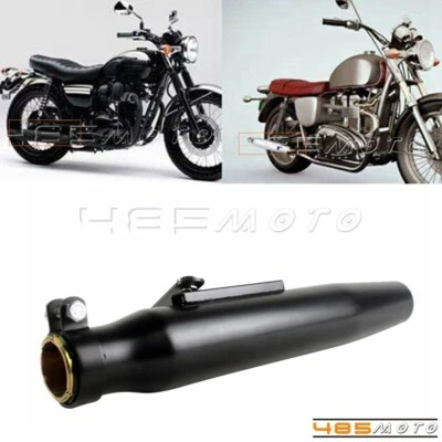 45mm Motorcycle Exhaust Muffler Tip Pipe Silencer For Cafe Racer Bobber Chopper - Image 1 of 4