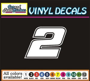 # 2 two Brad Keselowski NASCAR Racing Die Cut Vinyl Decal Car Window Sticker - Picture 1 of 1