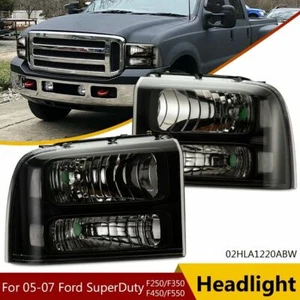 Faros aptos para 05-07 Ford F250 F350 F450 F550 Super Duty 05-07 faros EE. UU. - Imagen 1 de 12