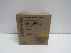 GENUINE RICOH SAVIN LANIER 842197 (MP C8003) YELLOW TONER CARTRIDGE - Afbeelding 1 van 3