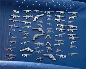 60 Stck. Silber Metall Pistole Charms - 12 Stile Krieg Anhänger zum Selbermachen Schmuck - Bild 1 von 4