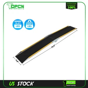 6FT 9.8" W Aluminum Loading Ramp 600 Lbs Unfolded for lawn mowers golf carts - Picture 1 of 10