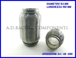 tubo flessibile scarico 54 marmitta gas di scarico universale acciaio giunto - Imagen 1 de 3