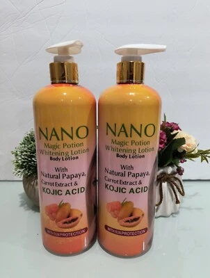 2X Nano Magic Portion Lightening Body Lotion 500ml With Natural Papaya Lot Of 2 - Image 1 of 4