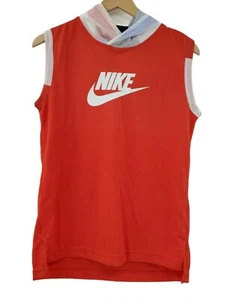 Nike Boys Youth Sleeveless Hooded Athletic Dri-Fit Shirt Tank Red Size L New - Picture 1 of 7