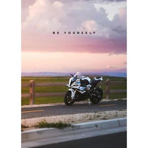 Motivational Poster BMW Inspired S1000RR Be Yourself Wall Art - Picture 1 of 14