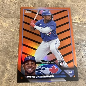2023 Topps Update Wynton Bernard US293 Rookie Orange & Black Foil RC Halloween