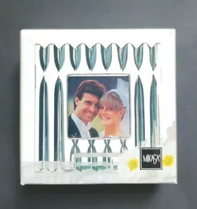 Mikasa Glamour Crystal Glass Picture Photo Frame 4”x4” Photo 2”x2” *New* - Picture 1 of 2