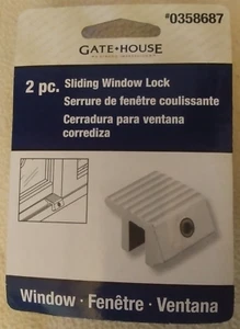 2 Packs of 2 Gatehouse Tamper Resistant Aluminum Sliding Window Locks 0358687 - Picture 1 of 2