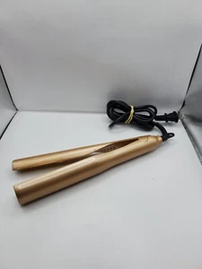 Plancha de pelo/alisadora eléctrica dorada maciza para mujer tamaño de viaje - Imagen 1 de 8