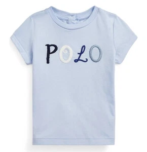 NWT New Ralph Lauren Baby Girls Blue Logo T-Shirt 24M $25 Hot Buy - Picture 1 of 1