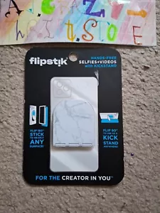 Flipstick Defy Gravity Cell Phone Stick & Stand in White Marble Stone New - Picture 1 of 4