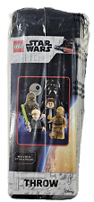 Lego Star Wars 46x60in Throw Blanket Galactic Greats Blue Black