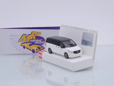 Busch 51129 # Mercedes-Benz Vito Leichenwagen -weiß-schwarz " Bestatter " 1:87 - Bild 1 von 3
