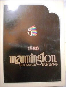 MANNINGTON MILLS Vinyl Tile Flooring ASBESTOS DUST WARNING Backing Catalog 1980