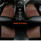 4pcs Car Accessorie Front Rear PU Leather Interior Floor Mats Non-slip Carpet