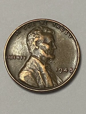 ERROR LINCOLN WHEAT CENT 1948 PHILADELPHIA M - Image 1 of 4