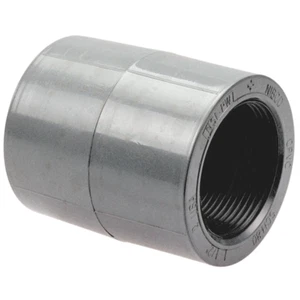 1-1/4 Inch Threaded x Threaded PVC Coupling SCH 80 NIBCO - Picture 1 of 1