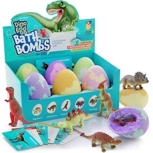 Dino Egg Bath Bombs with Surprise Inside for Kids - 6 Pack - Picture 1 of 8