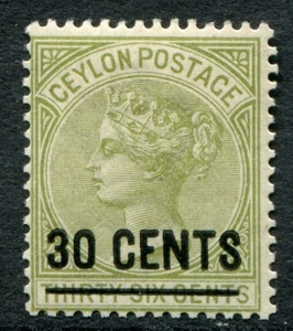 Ceilán 1885 DLR 30c/36c SG 191 bisagras como nuevo (cat. £32) 'A' - Imagen 1 de 2