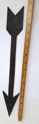 Vintage Steel - Iron Flat 16 inch Weather Vane Arrow Black - Image 1 of 4
