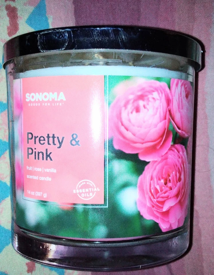 Sonoma Goods For Life 漂亮粉红色 14 盎司蜡烛 全新 — 第 1/1 张图片