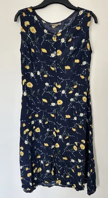 Vestido Daxon Vintage Día Estampado Floral Rojo Años 80 90 00 Millenio S M Foto 1 de 4