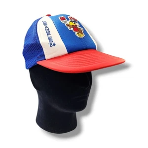 Vintage Los Angeles 1984 Olympics Hat Snap Back Trucker Cap Lucky Stripes - Picture 1 of 10