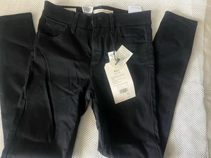 Levi's Womens 720 High Rise Super Skinny Jeans Black 25x 28 NEW! - Picture 1 of 6