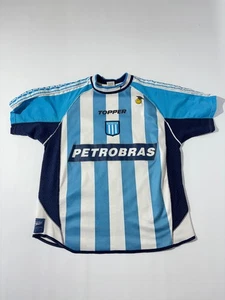 camiseta fútbol RACING CLUB (argentina) TOPPER home 2002 #7 matchworn bastia - Picture 1 of 5