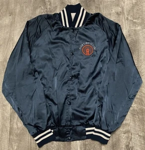 Chaqueta De Colección Illinois Fighting Illini Satén Jefe Bordada Cosida Años 80 - Imagen 1 de 12