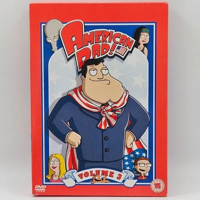 American Dad Volume 3 DVD Set 3 Discs Animated Comedy Series 15 Rated - Image 1 of 4
